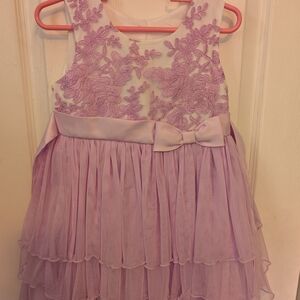 Jona Michelle Lavender Lace Tiered Dress